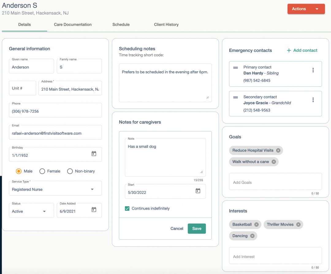 Client MGMT - Review, Revise, or Add New Client Information