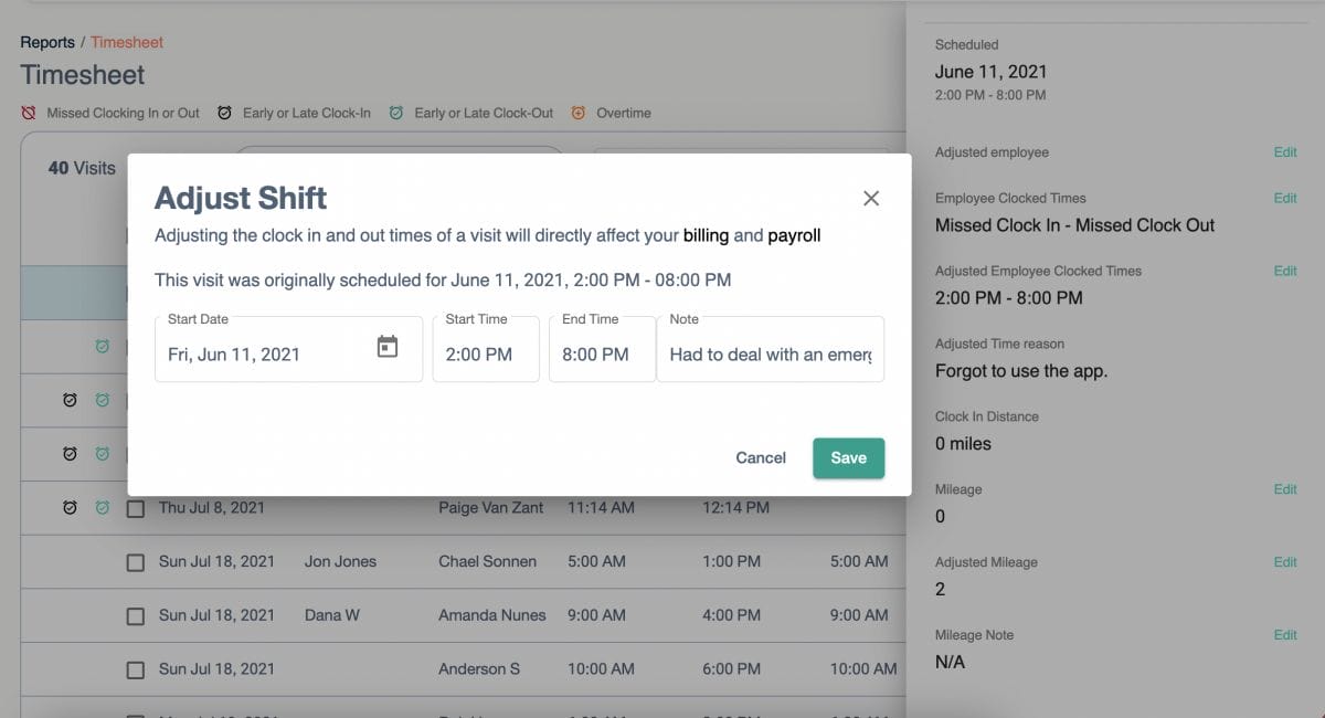 Reporting and Invoicing - Add Notes