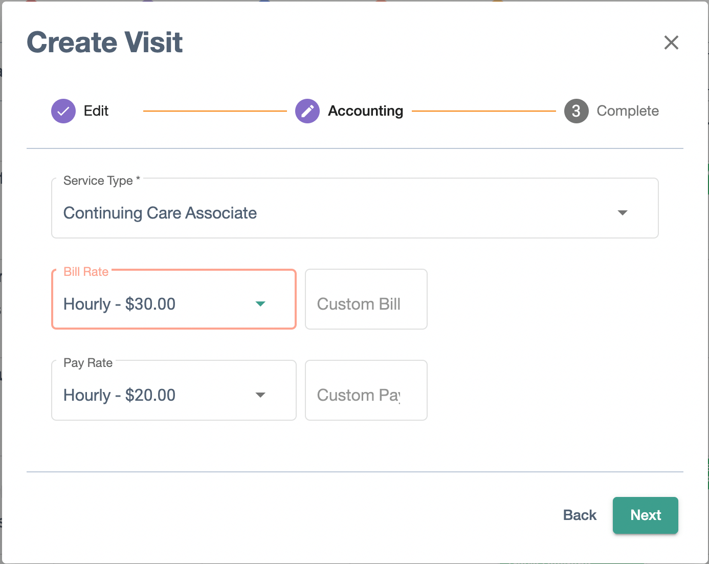 Scheduling - Set Shift Rates