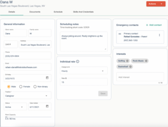 Caregiver MGMT - Review, Modify or Add New Details