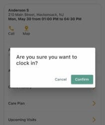 Mobile App - Clock In