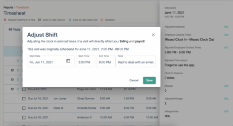 Reporting and Invoicing - Add Notes